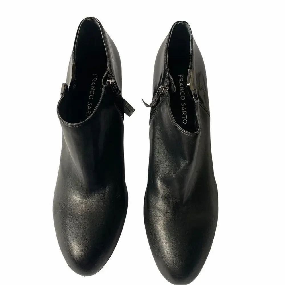 Franco Sarto Black Frama Booties‎ Sz 9.5